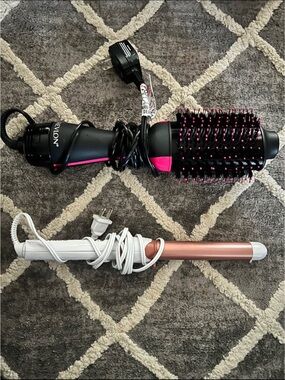 Revlon Hot Air Brush with Rose Gold Curling Wand